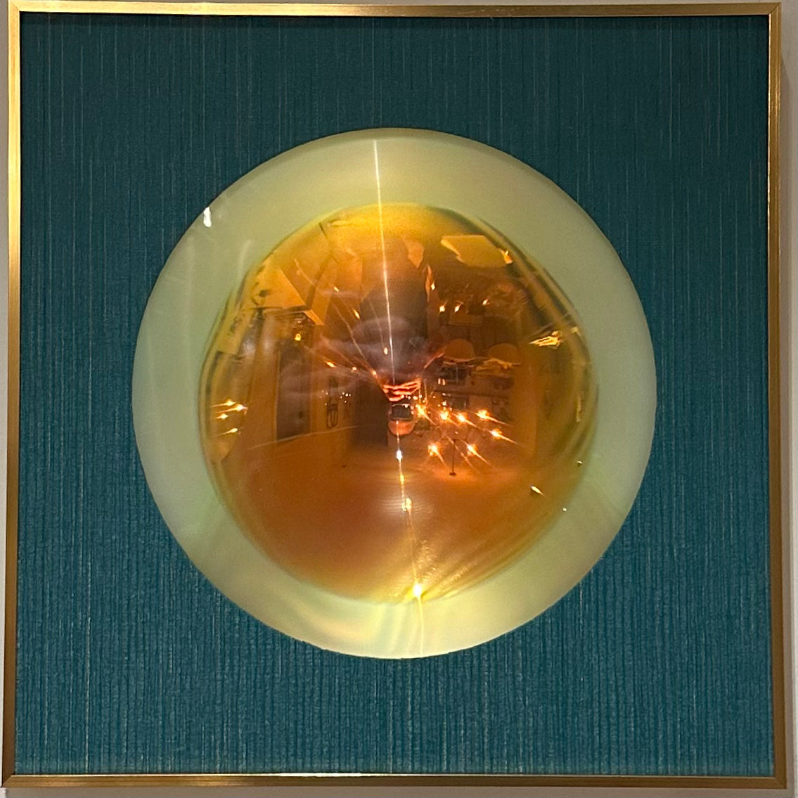 Spirit Orb Teal Gold Fabric / Fire - Maks Simone